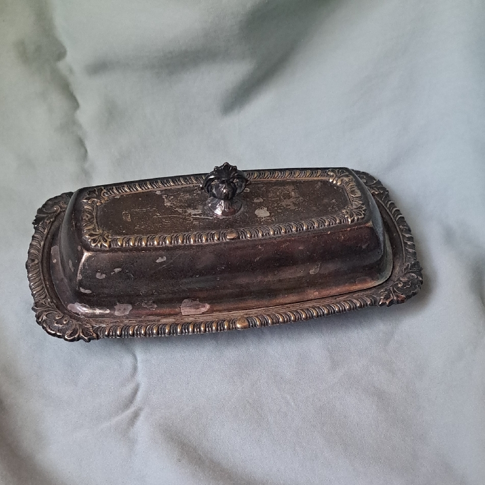 Vintage Silver Butter Dish